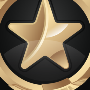 Elegant gold star icon design